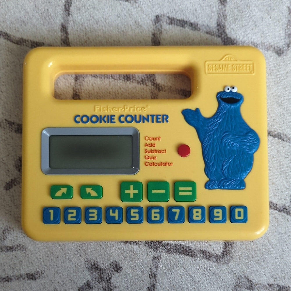 Vintage Fisher-Price Cookie Counter Cookie Monster From Sesame Street Calculator